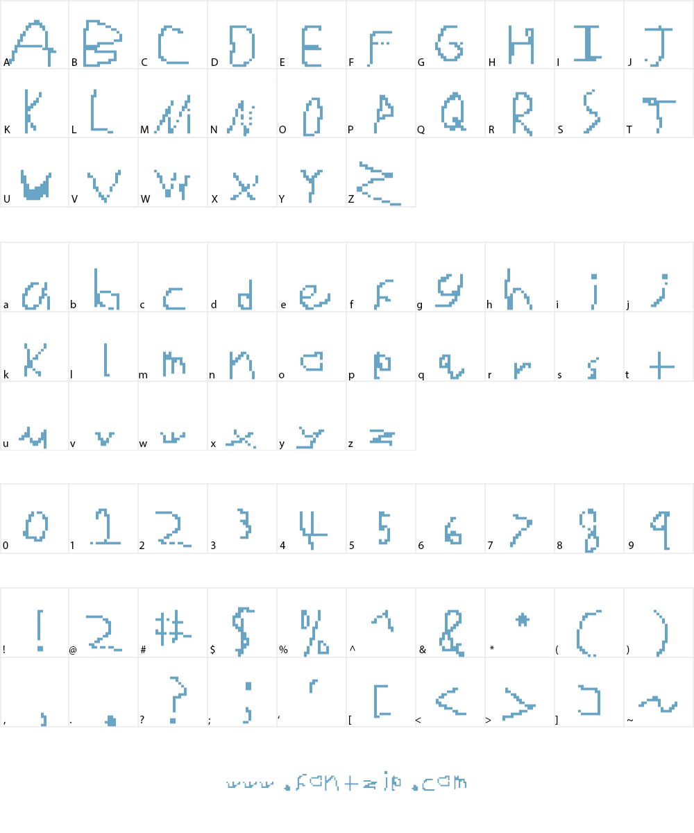 Bad Handwriting Font Character